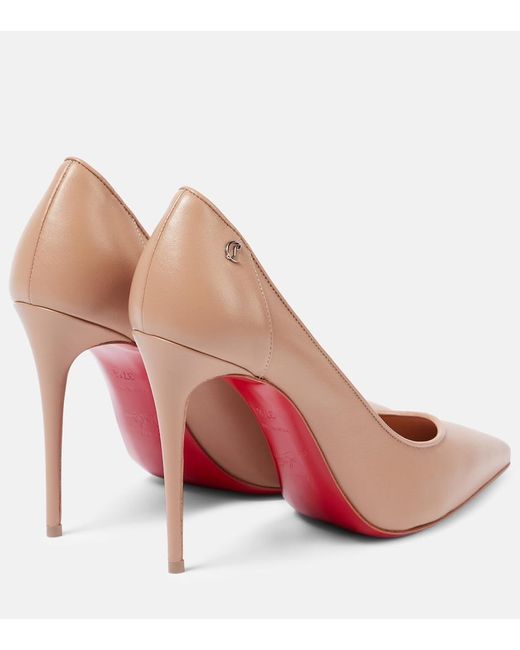 Christian Louboutin Natural Sporty Kate 100 Leather Pumps