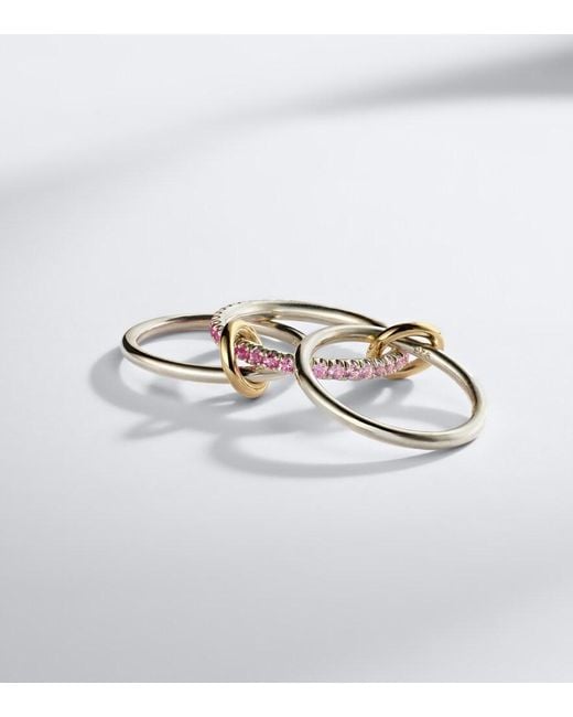 Spinelli Kilcollin White Tigris Sterling And 18Kt Ring With Sapphires
