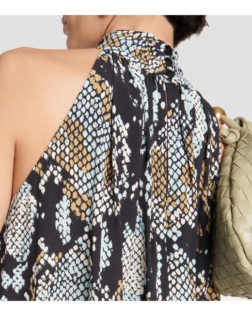 Proenza Schouler White Printed High-Neck Top