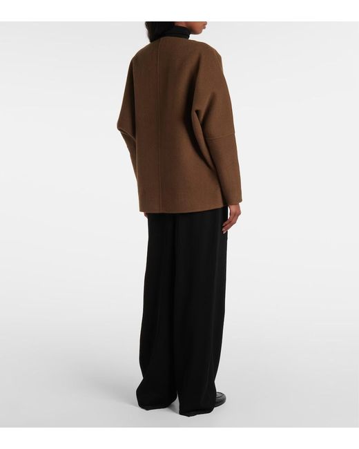 TOVE Brown Wool-Blend Long-Sleeve Knit Top