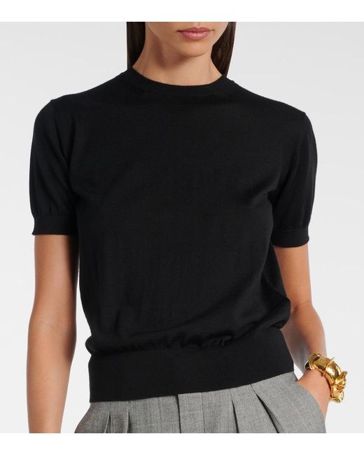 Saint Laurent Black Wool Top