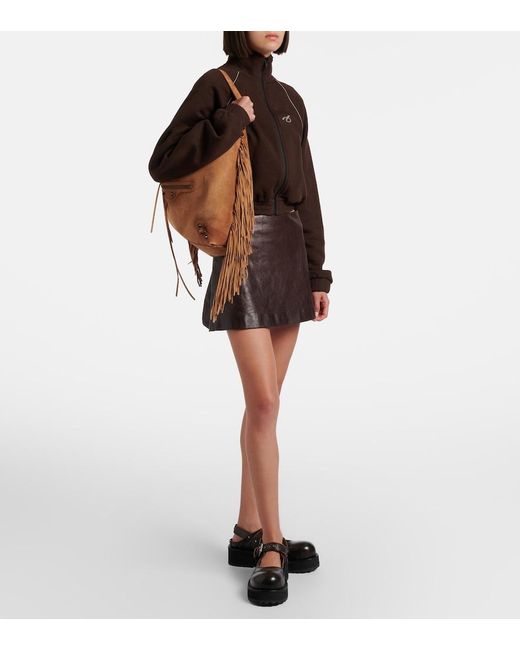 Balenciaga Brown Cotton Zip-Up Jacket