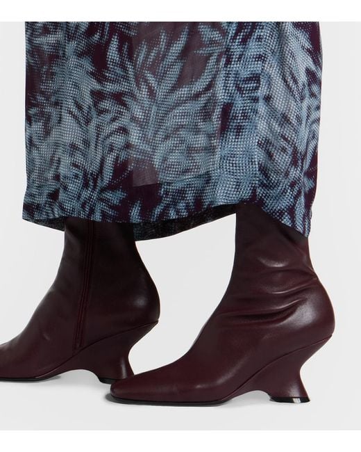Dries Van Noten Brown Leather Ankle Boots