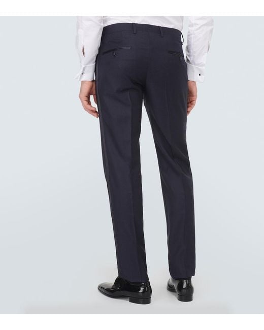 Dolce & Gabbana Blue Wool And Silk-Blend Suit for men