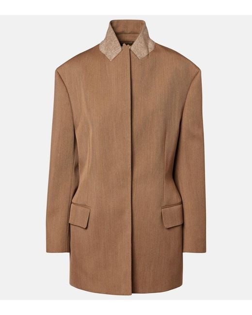 FFORME Brown Malina Virgin Wool Blazer