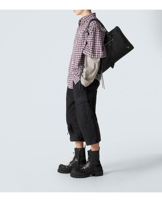 Balenciaga Black Le City Business Leather Tote Bag for men