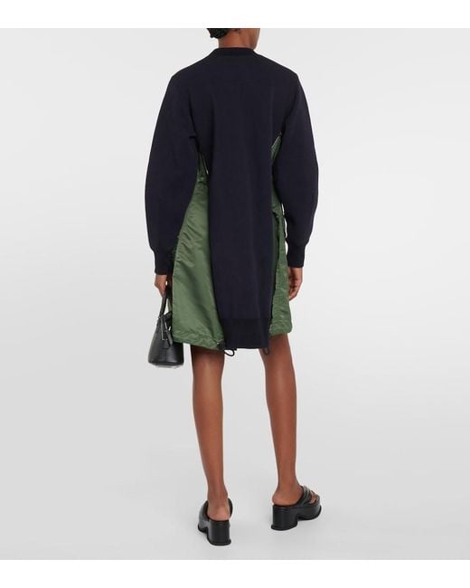 Sacai Blue Cotton Minidress