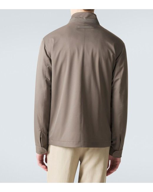 Zegna Brown Motorin 125Cc Technical Field Jacket for men