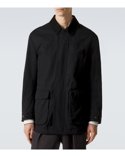 Tom Ford Black Cotton And Silk Twill Field Jacket for men