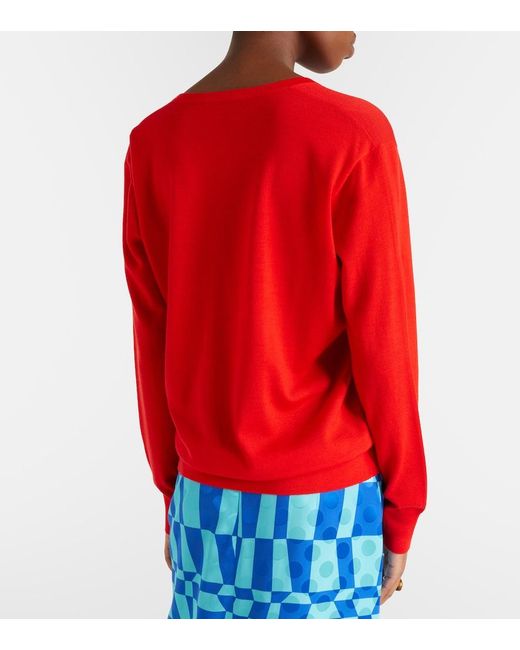 Dries Van Noten Red Wool Sweater