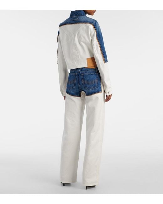 Jean Paul Gaultier Blue Petit Grand Paneled Denim Jacket