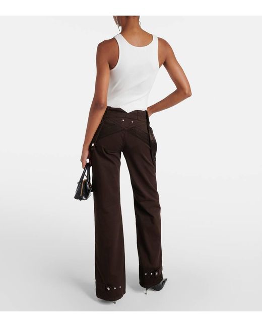 Blumarine Black Low-Rise Denim Cargo Pants