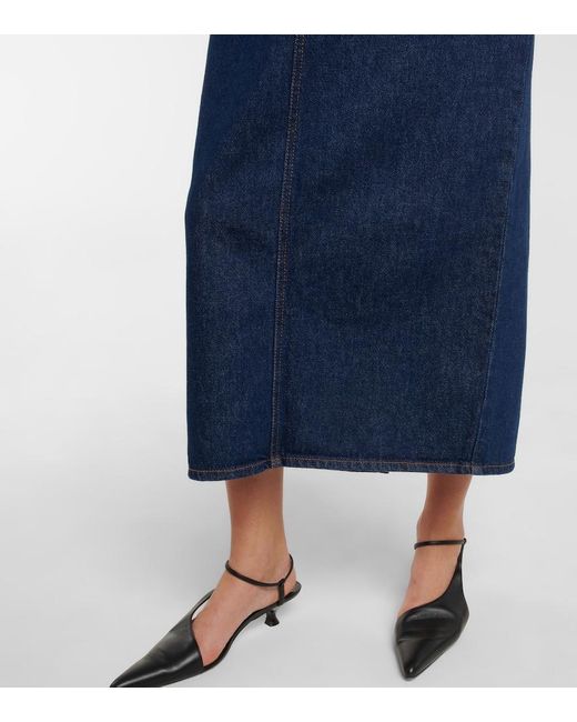 Magda Butrym Blue Denim Midi Skirt