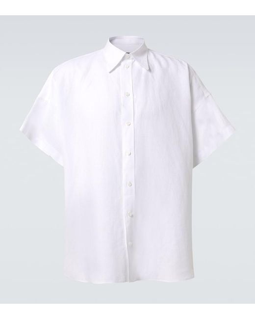 Dolce & Gabbana White Linen Shirt for men
