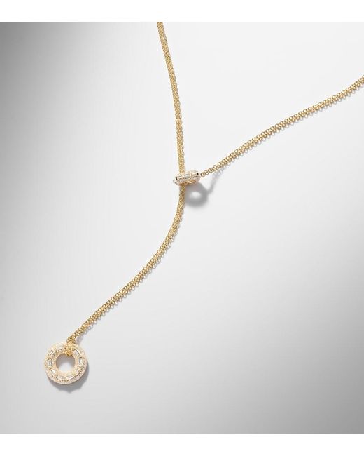 SHAY White Orbit 18Kt Lariat Necklace With Diamonds