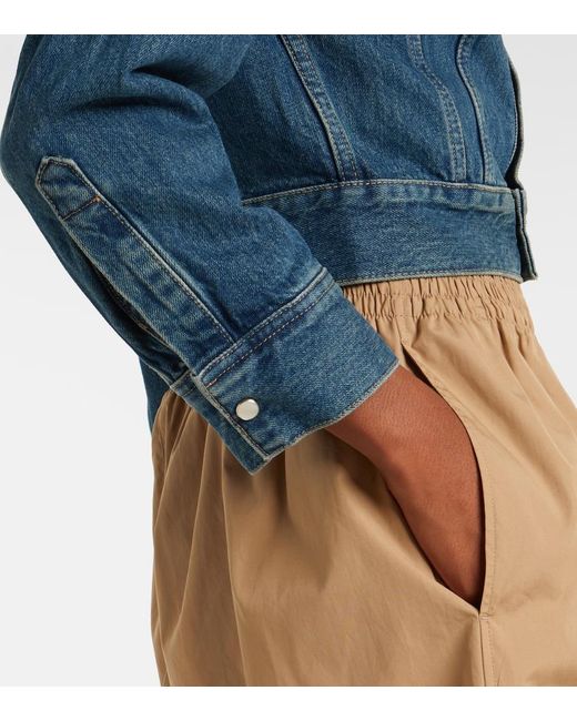 Wardrobe NYC Blue Cropped Denim Jacket
