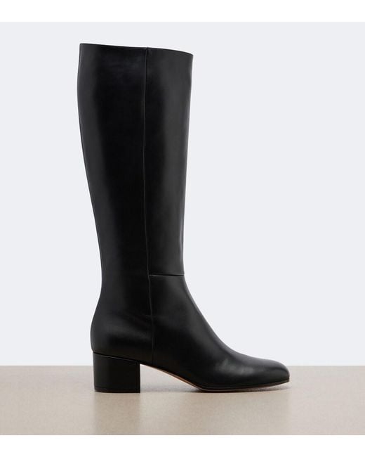 Gianvito Rossi Black Joelle Leather Knee-High Boots