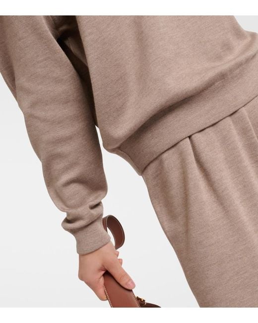 Loro Piana Brown Balfour Cashmere, Wool, And Silk Sweater