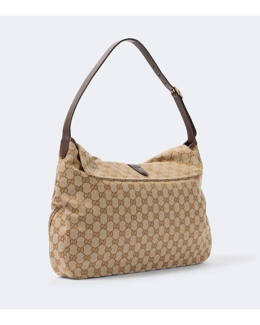 Gucci Metallic Jackie Flap Large Gg Canvas Shoulder Bag for men
