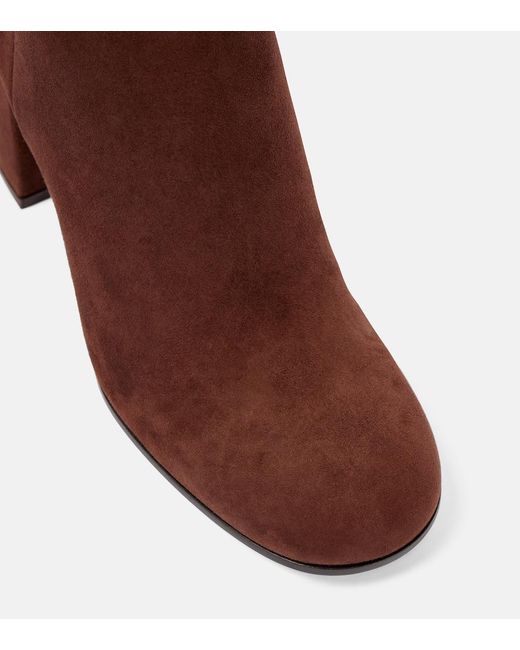 Gianvito Rossi Brown Joelle 70 Suede Ankle Boots