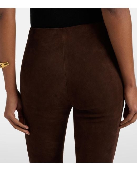 Vince Brown Suede Slim Pants