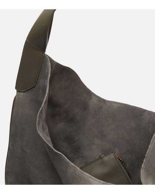 Victoria Beckham Black Soft Plie Suede Shoulder Bag