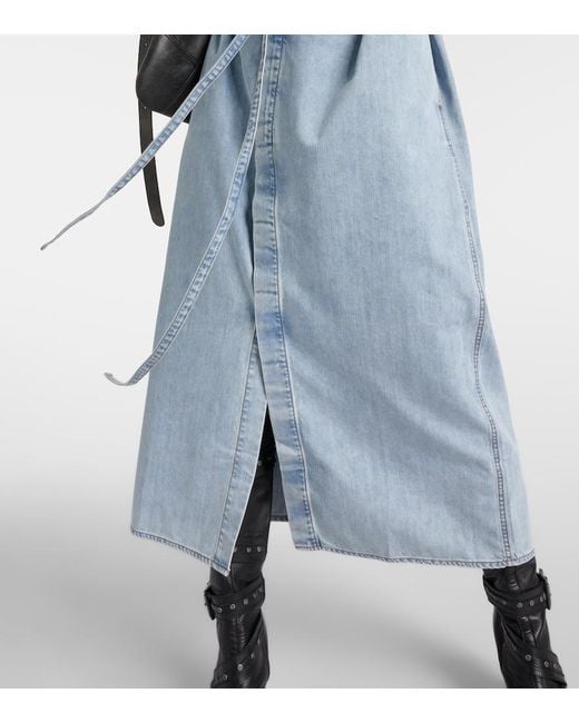 Y. Project Blue Evergreen Paris' Best Denim Shirt Dress