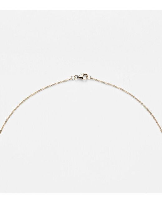 PERSÉE White 9Kt Locket Necklace With Diamonds