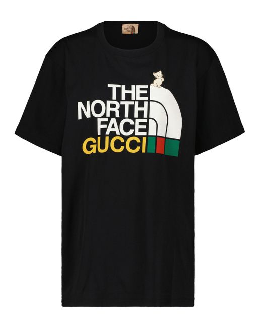 X The North Face - T-shirt in cotone di Gucci in Black