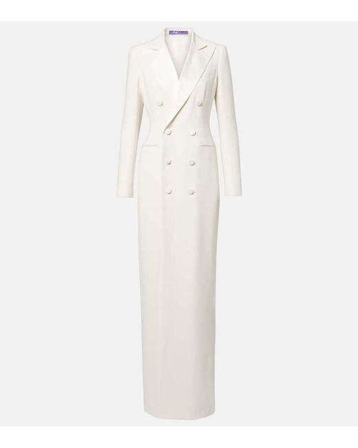 Ralph Lauren White Robe Kristian Aus Seiden-Cady