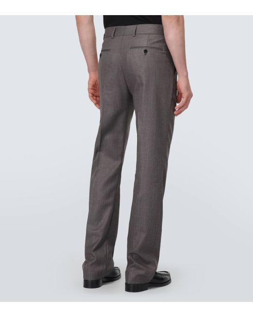 Acne Gray Mid-rise Straight Pants for men