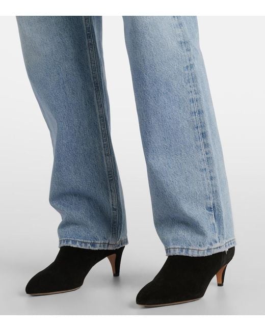 Agolde Blue Kelly Jean High-Rise Straight Jeans