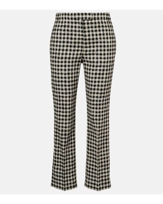 Pantalones Rectos Daisy De Algodon, Seda Y Canamo Max Mara de color Natural