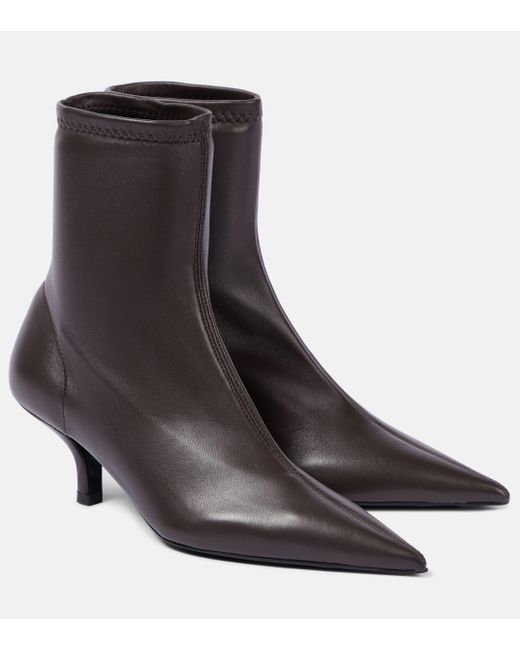 Totême  Black Leather Sock Boots