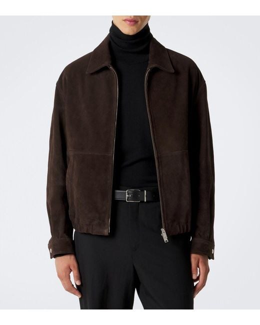 Arma Black Maddox Suede Blouson Jacket for men
