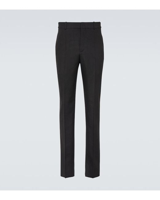 Saint Laurent Black High-Rise Straight Pants for men