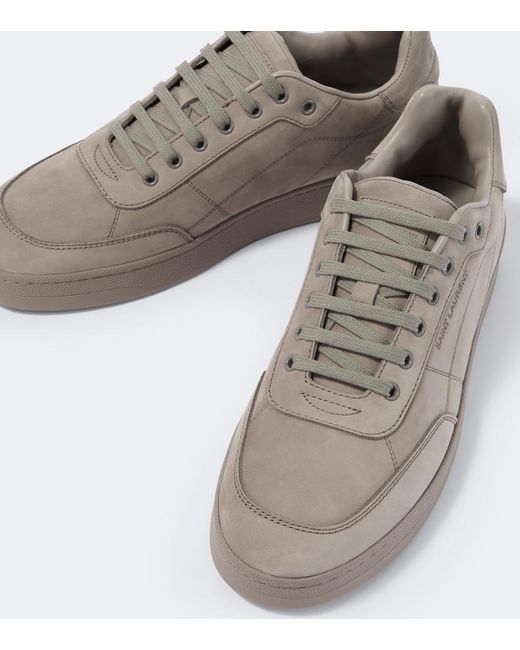 Saint Laurent Gray Sl/61 Suede Sneakers for men