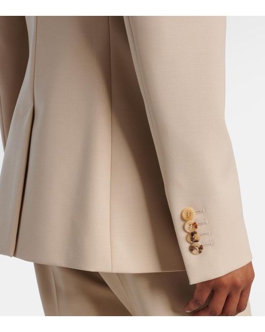 Gabriela Hearst Natural Stephanie Double-Breasted Wool Blazer