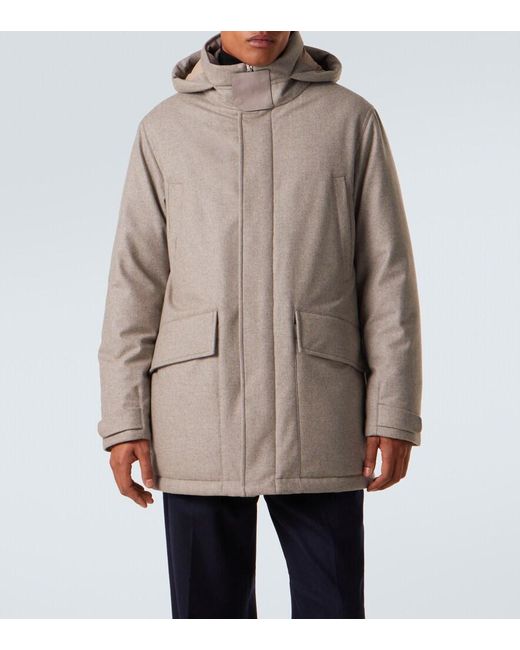Zegna Natural Wool Down Jacket for men