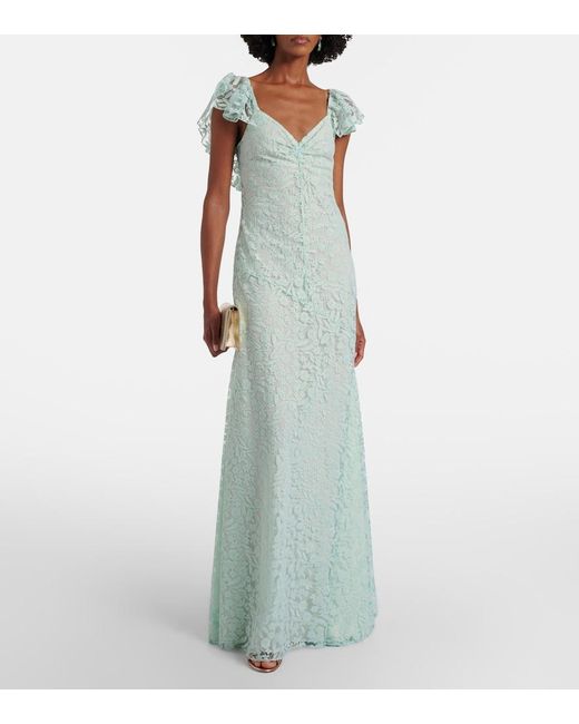 Markarian Green Katharina Lace Gown