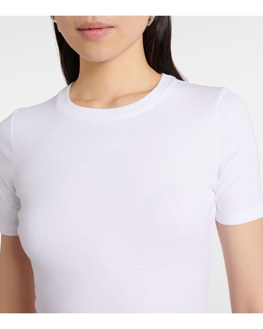 Nili Lotan White Elin Cotton Jersey T-Shirt