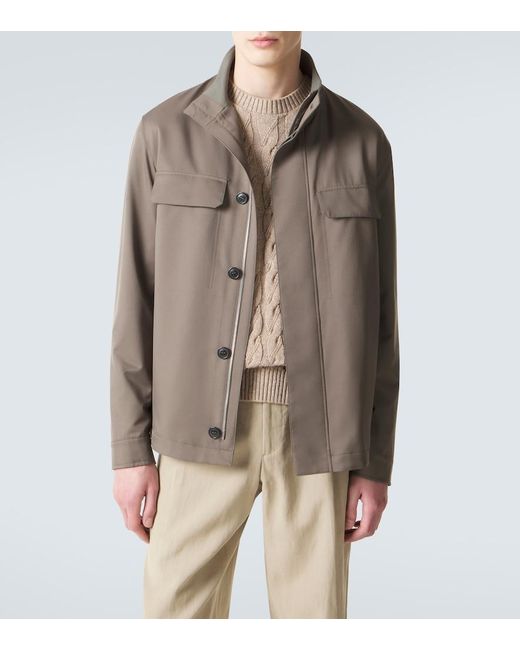 Zegna Brown Motorin 125Cc Technical Field Jacket for men