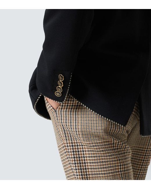 Valentino Black Embroidered Virgin Wool Blazer for men