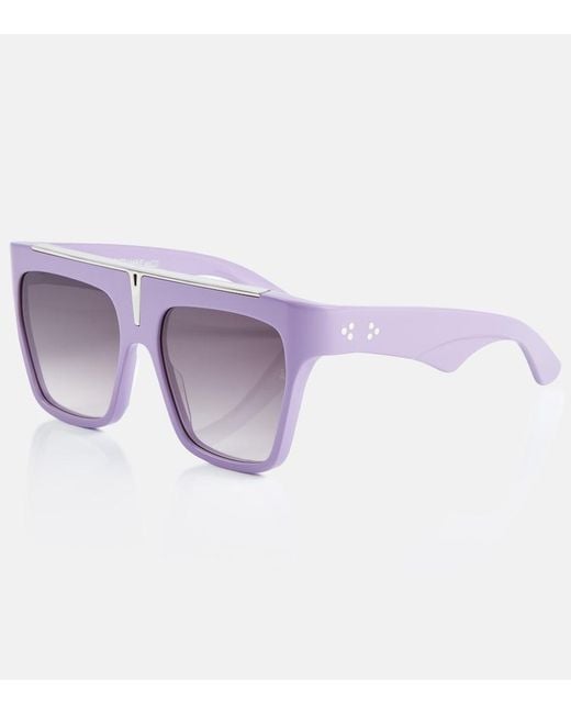 Jacques Marie Mage Purple X Evangelie Smyrniotaki Eckige Sonnenbrille Selini