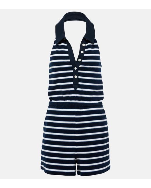 Combi-Short Taggart Rayee En Coton Melange Veronica Beard en coloris Blue