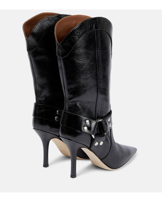Paris Texas Black June Leather Boot