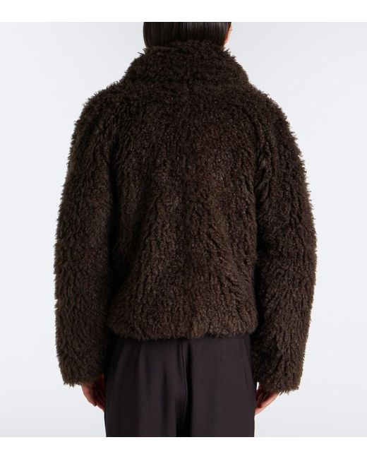 Vince Black Cropped Boucle Blouson Jacket