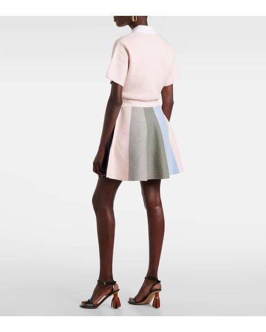 J.W. Anderson Blue Minirock Aus Baumwolle Und Kaschmir