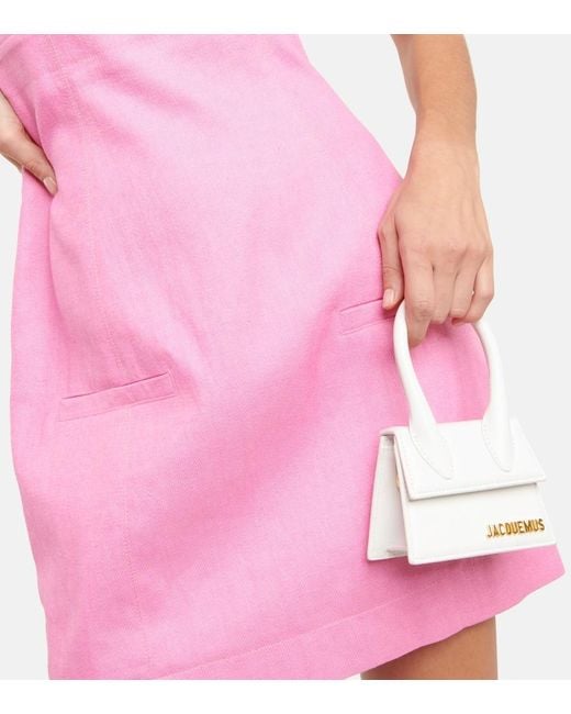 Jacquemus White Le Chiquito Leather Tote Bag