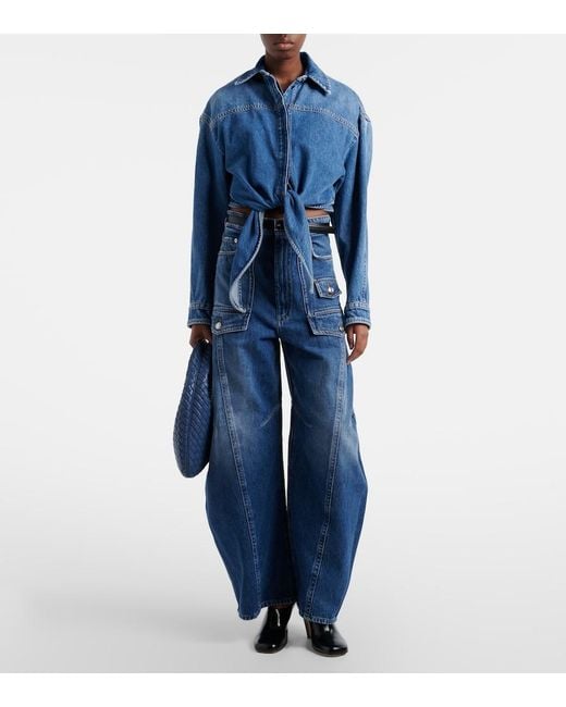 Sportmax Blue Violino Barrel-Leg Jeans